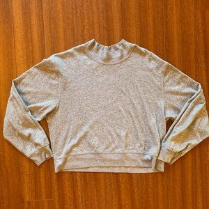 Lightweight Slouchy Mock Neck Sweatshirt